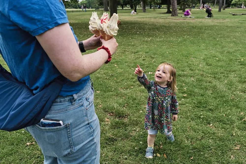 Documentary family photography in a familiar park in South London.